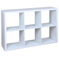 thumbnail image 2 of 6 étagères de rangement en bois pour organiser en cube, blanc, 2 of 2