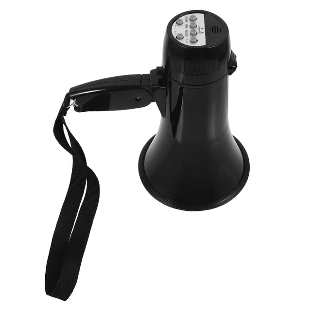 COOPHYA Mégaphone Léger Mégaphone Noir 1 Pcs Portatif pour Rassemblements