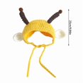 thumbnail image 2 of Hand Woven Pet Hats Handmade Yarn Cute Design Two Sizes Cats Dogs Small Animals Party Costumes Photography Props, 2 of 4
