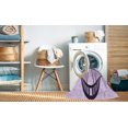 thumbnail image 2 of Ahgly Company Machine Washable Indoor Square Transitional Purple Flower Purple Area Rugs, 4' Square, 2 of 7