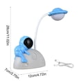 thumbnail image 3 of Astronaut Lampe de Bureau LED USB Rechargeable avec Col de Cygne Flexible, 2 Niveaux de Luminosité, Lumière de Lecture Douce pour les Yeux pour Chambre, Bleu Blanc Rouge, Plastique, 3 of 6