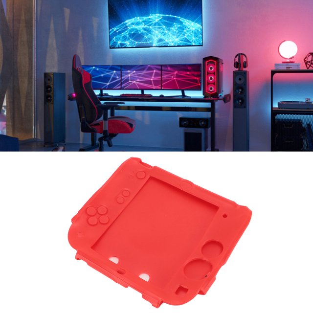 Handheld Game Console Silicone Cover, High Responsiveness Portable Game Console Soft Silicone Cover for Daily Use Blue,Red