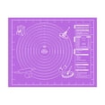 thumbnail image 1 of Tapis de Cuisson Extra Grand avec Mesures, Tapis de Cuisson Antiadhésif en EVA pour Rouler la Pâte, Tapis de Comptoir de Cuisine en EVA (Fond Violet Lettres Blanches). Organiseur de Moules à Pâtisserie Coulissant en Silicone, 1 of 3