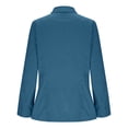 thumbnail image 4 of aohooy Vestons Formels pour Femmes Automne Chic Ouvert Col à Revers Veste de Complet Tenue de Bureau Décontractée Manches Longues Bureau Travail Veston 2025 Bleu Foncé,L, 4 of 8