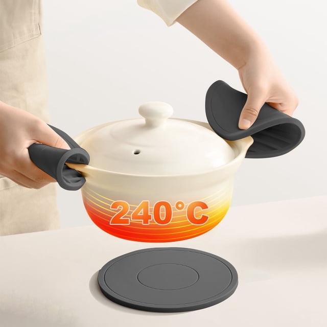 Silicone Placemats, Heat Resistant Table Mats, Non-Slip Hot Pads, Easy Clean Kitchen Counter Protectors, Dishwasher Reliable Insulation Mats