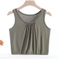 thumbnail image 2 of Timegard Plus Size Tops for Women Tank Tops Round Neck Ruched Loose Soft Casual Sleeveless Tops Pjs Blouse, 2 of 7