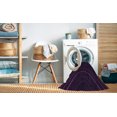 thumbnail image 2 of Ahgly Tapis d'Intérieur Lavable en Machine Carré Noir Nuit Transitionnel, 6 Pieds Carré, 2 of 7