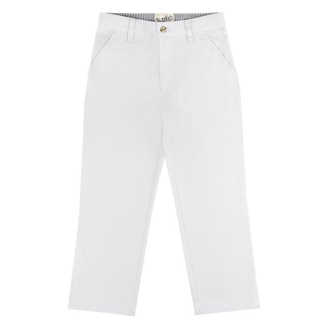 Buyless Fashion Pantalon Garçon devant Plat Coton Doux Décontracté Coupe Régulière Droit