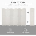 thumbnail image 4 of HOMCOM 6 Panel Folding Room Divider Privacy Screen Indoor Home Decoration, 4 of 10