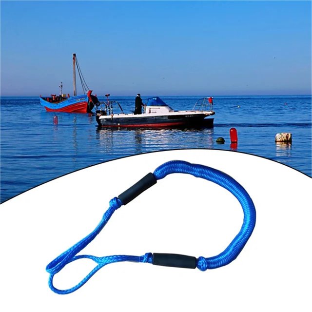 1.2M Elastic Bungee Boat Dock Lines Marine Mooring Rope With Foam Float Boat Accessory For Boat Waverunner Pontoon ,Easy to use