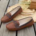 thumbnail image 4 of RXMEKW Slip-On Loafers for Women with Two-Tone Color-Block Design and Cutout Detail in Faux Leather, 4 of 8