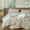 Striped Green & White, variant on JOLUSERE 100% Organic Cotton Striped Duvet Cover King Set, 3-Piece Linen Like Textured Breathable Comforter Cover (Beige& White Classic Stripes)