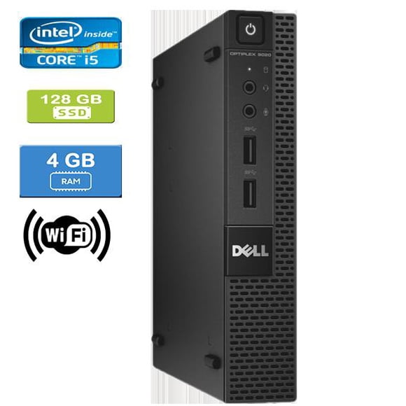 Refurbished: DELL 9020 MICRO Intel Core i5-4570T 2.90 GHz, 4GB, 128GB SSD, Win 10 Pro