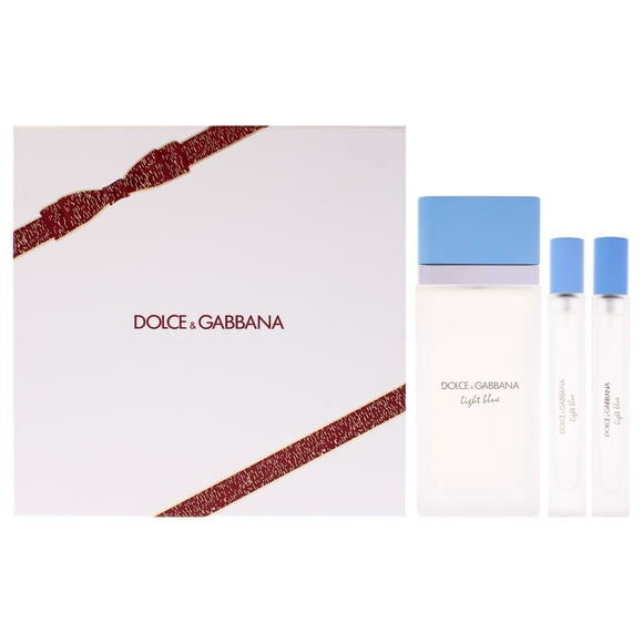 Light Blue by Dolce and Gabbana for Women - 3 Pc Gift Set 3.3oz EDT Spray, 2 x 0.33oz EDT Spray (Mini)