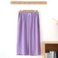 thumbnail image 2 of Pantalon de Pyjama Capri pour Femme, Détente, Décontracté, Été, Bas Amples et Confortables, Jambe Grand, Court, Pantalon de Nuit avec Poches, 2 of 3