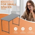 thumbnail image 3 of BestOffice Computer Desk, Modern Home Writing & Study Table, PC Workstation Desk for Home Office, Black Metal Frame, 3 of 7