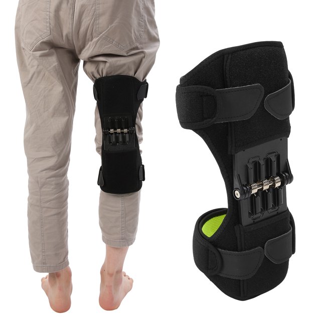Elastic Knee Pads, Knee Booster Universal Green Strap Style Spring Assisted Sports Sportsering Support Surrounds Patella Booster Non Slip Knee Brace Support For Men And Women