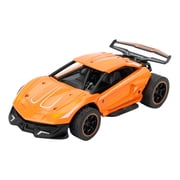 Orange Alloy Rc Drift Racing Car With Rechargeable Battery High Speed Remote Control Vehicle For Kids Ages 6+ 11.4X7.5X3.1 Inches