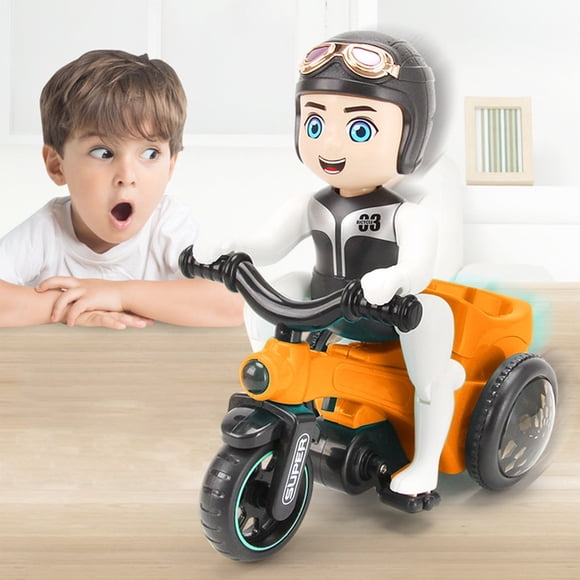 MZCPSYHA Stunt Electrics Tricycle With Lights And Music Rotating All Directional Motion Toy Vehicle