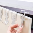 thumbnail image 4 of Over The Door Hooks Stainless Steel Lovers Shaped Hook Reversible Over Door Cabinet Drawer Hook Cabinet with Doors, 4 of 9