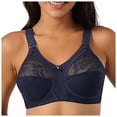 thumbnail image 1 of Workout Bras for Women Seamless Bra Feature V-Neck Soft Bra Style W-846 Blue 85d, 1 of 8