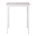 thumbnail image 4 of Table de bar d'extérieur CorLiving Miramar en bois massif, hauteur bar, plateau à lattes et trou pour parasol, blanche, 4 of 8