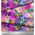 thumbnail image 3 of Soimoi Polyester Crepe Fabric Animal Skin & Tropical Flower Fabric Prints by Yard 42 Inch Wide, 3 of 3