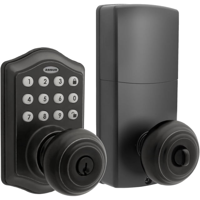 ASSUR Keyless Entry Keypad Doorknob Lock, Black - Walmart.ca