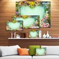 thumbnail image 3 of Vintage Flowers with Heart Shape - Large Floral Canvas Artwork, 3 of 4