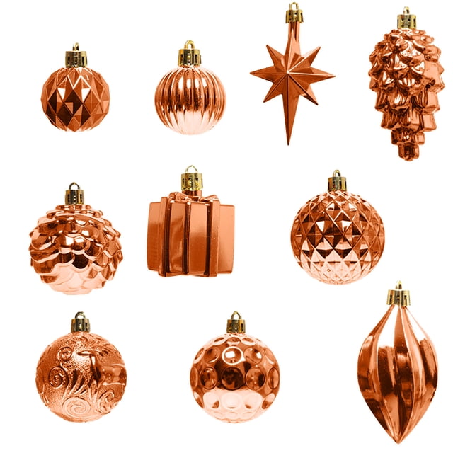 Birdeem 12Pcs Christmas Tree Ornament Pendant Party Supplies Tree Hanging Plastic Ball