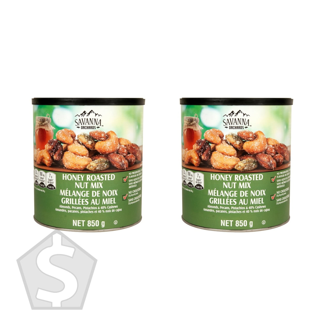 Savanna Orchards Gourmet Honey Roasted Nut Mix, 850 g (Pack of 2