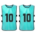thumbnail image 2 of Graflsoa 12-Piece Kids' Team Sports Vests with Dual-Sided Numbering, Breathable Polyester Fabric, Available in Multiple Colors Including Lake Blue, Ideal for Football and Basketball Practice, 2 of 6