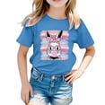 thumbnail image 1 of XDZJLR T-Shirts Filles Enfants Graphique de Pâques Coupe Ample Décontractée Manches Courtes Col Rond pour Garçons Vêtements 10-11 Ans, 1 of 4