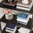 thumbnail image 3 of GloryStar 71-Inch Five-Tier Arched Display Rack, Industrial Metal Bookshelf with Adjustable Feet, Large Storage Shelf for Living Room or Office, 3 of 8