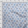 thumbnail image 3 of oneOone Cotton Cambric Light Blue Fabric Text Craft Projects Decor Fabric Printed By The Yard 42 Inch Wide, 3 of 5