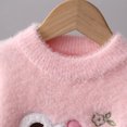 thumbnail image 4 of Chandail pour Bébé Fille Col Rond Manches Longues Imprimé Cœur Tricot Automne Hiver Chandail en Molleton Rose, 4 of 9