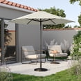 thumbnail image 2 of HOMETRENDS 7.5 ft. Round Push-Up Market Patio Umbrella, White, 2 of 9