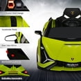thumbnail image 4 of OLAKIDS 12V Licensed Lamborghini Sian Kids Ride On Car with Parent Remote Control, Spring Suspension, MP3 Player, Electric Toy Roadster Carbon Fiber Textured for Toddler, 4 of 9