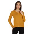 thumbnail image 1 of Inkmeso Solid Button Henley T-shirt For Womens Casual BasicLong SleeveTee T-shirts, 1 of 7