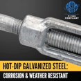 thumbnail image 3 of US Cargo Control 3/4 Inch x 6 Inch Eye and Eye Galvanized Turnbuckle Working Load Limit 5 200 Pounds 2 Pack Uses: Tower Suspension Tensioning, 3 of 4