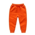thumbnail image 4 of LSLJS Ensemble Automne Hiver pour Bébés Garçons Filles, Chandail à Col Rond et Pantalon de Jogging Couleur Unie (Orange, 9-10 Ans), 4 of 5