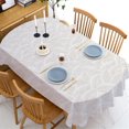 thumbnail image 1 of Oval Tablecloth 60 X 102 Inches, Modern Geometric Striped Oval Tablecloth, Waterproof Wrinkle Resistant Durable Oval Tablecloth for Indoor and Outdoor, 1 of 1