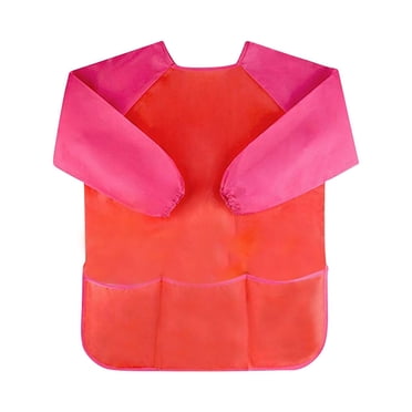 Tabliers de Peinture Imperméables pour Enfants Manches Longues avec 3 Poches pour 2-6 Ans