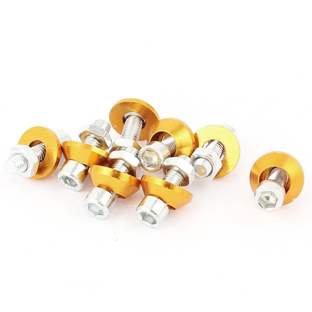 Unique Bargains Auto Car License Plate Frame Hex Head Bolts Screws Fasteners