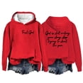 thumbnail image 1 of Prolriy Chandails à Capuchon pour Femmes, Sweat à Capuche Décontracté Imprimé Dieu Qui Écrit Encore pour Femmes Rouge m, 1 of 4