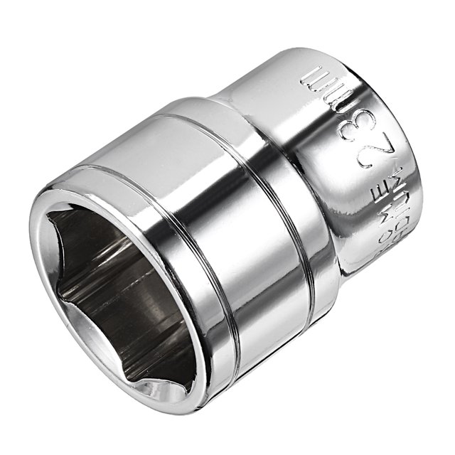 Unique Bargains 1/2-inch Drive 23mm 6-Point Shallow Socket, Cr-V