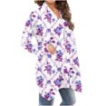 thumbnail image 1 of Cardigans Légers pour Femmes Cardigan à Manches Longues à Imprimé Floral à la Mode Veste Haut Cardigan Surdimensionné en Liquidation, 1 of 6