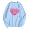 thumbnail image 4 of Mode Femme Décontractée Couleur Unie Ample Manches Longues Imprimé Lettre Col Rond Chandail à Capuchon 2t Fermeture à Glissière Chandail à Capuchon Fille Chandail à Capuchon Deux Pièces Robe Chandail Français Doublée Veste Femme Décontractée Chaude Hauts Femme, 4 of 4