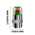 thumbnail image 2 of Cagogo 2Pcs Tire Pressure Monitoring Valves, 4 Pack Stainless Steel TPMS Valves Caps for Cars Trucks SUVs, 3 Color Indicator Tire Pressure Sensor Caps, Low Pressure Alert Valves Caps for Automotive, 2 of 8