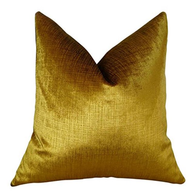 Plutus Lumiere Bronze Handmade Throw Pillow, (20" x 26" Standard)